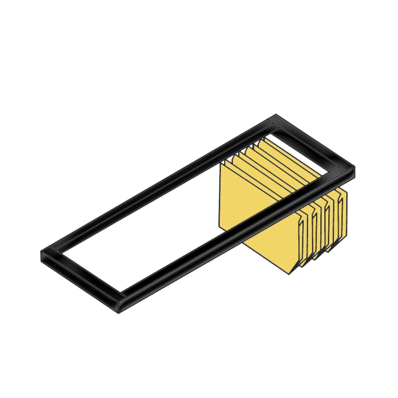 Bisley BIT12LRPS833 Lateralhängerahmen für Rollladenschrank B 1200 mm